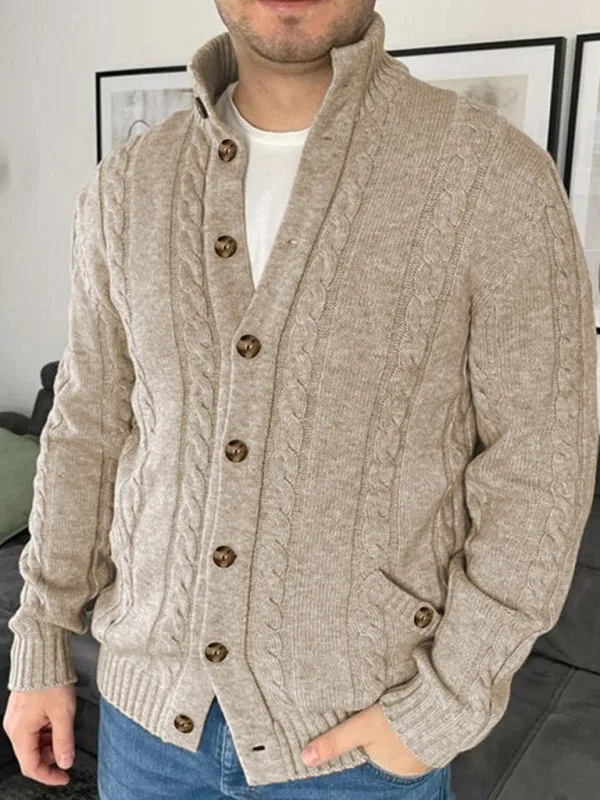 Men's Button-Front Knit Cardigan for Smart & Casual Wear – Lucas