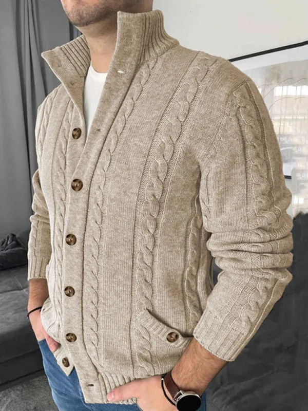 Men's Button-Front Knit Cardigan for Smart & Casual Wear – Lucas