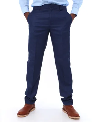 Men's Darkk Blue W/Pane Slim PV Trouse