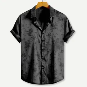 Men's Ice Silk Floral Short Sleeve Shirt – Daniel