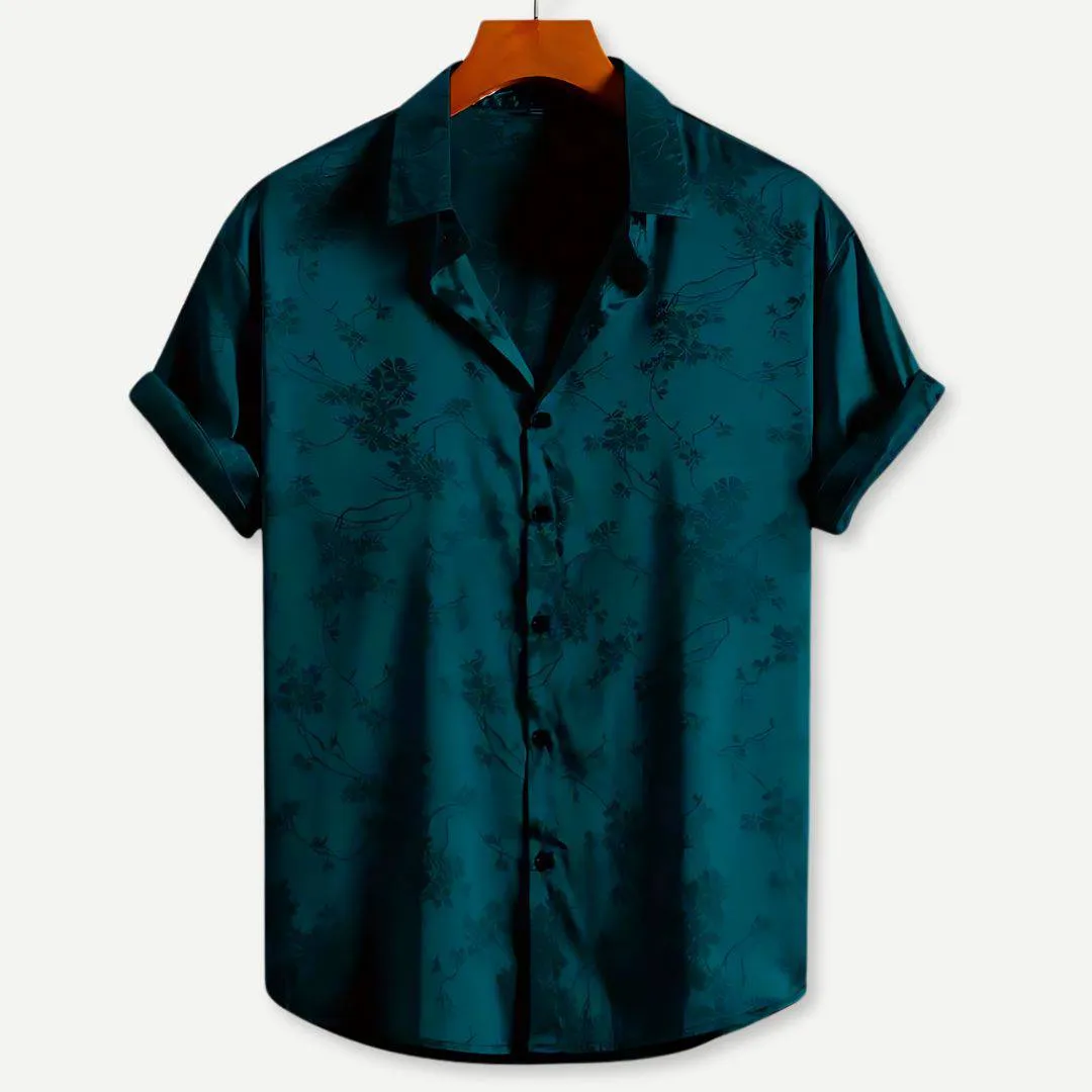 Men's Ice Silk Floral Short Sleeve Shirt – Daniel