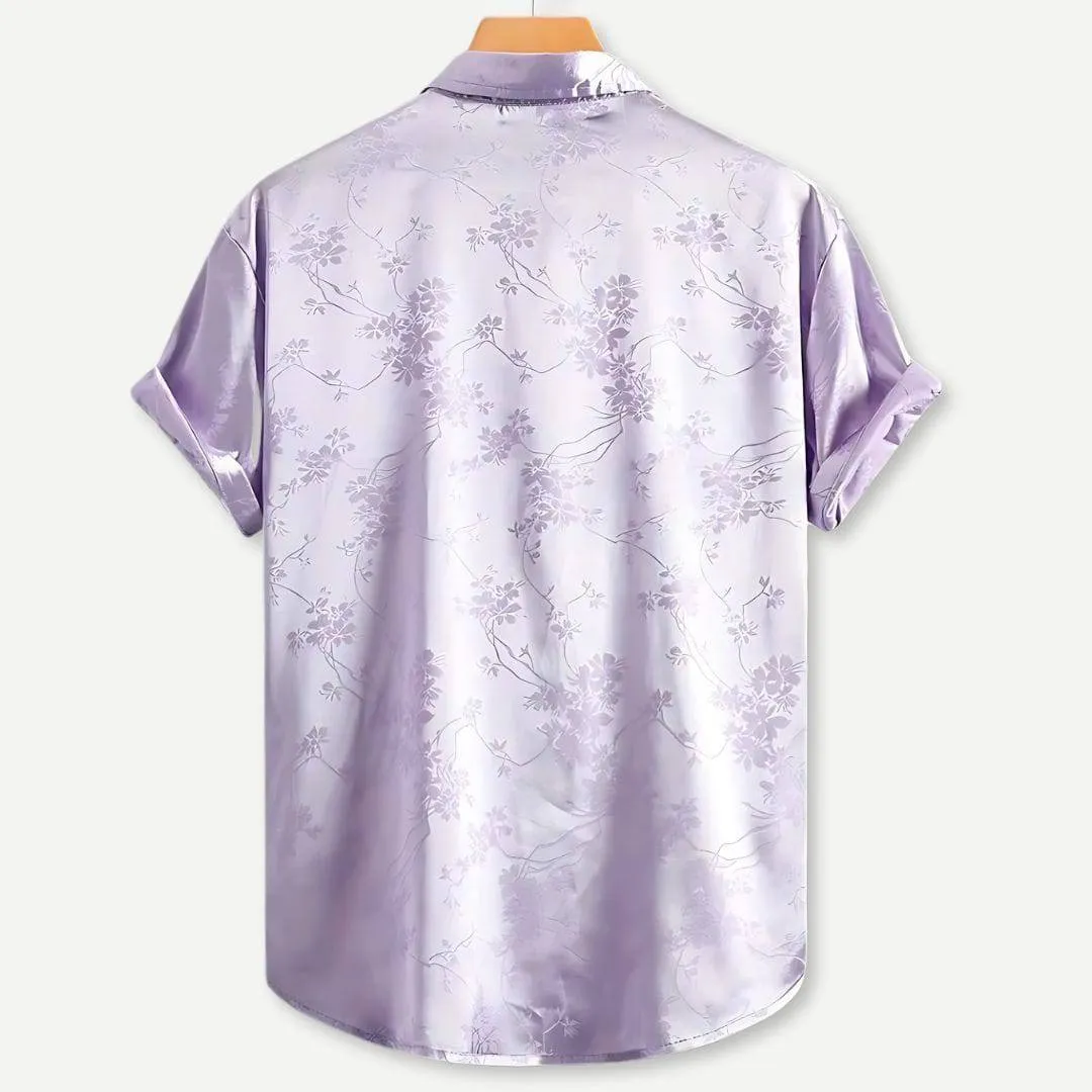 Men's Ice Silk Floral Short Sleeve Shirt – Daniel