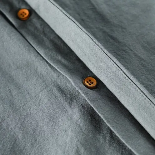 Men’s Modern Shirt with Stand Collar and Pocket