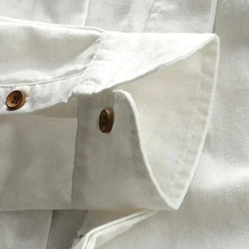 Men’s Modern Shirt with Stand Collar and Pocket