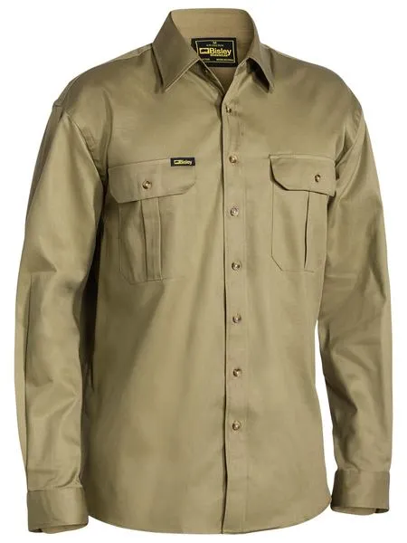 Mens Original Cotton Drill Shirt- Long sleeve