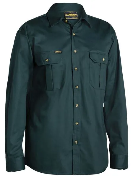 Mens Original Cotton Drill Shirt- Long sleeve