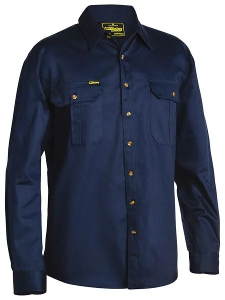 Mens Original Cotton Drill Shirt- Long sleeve