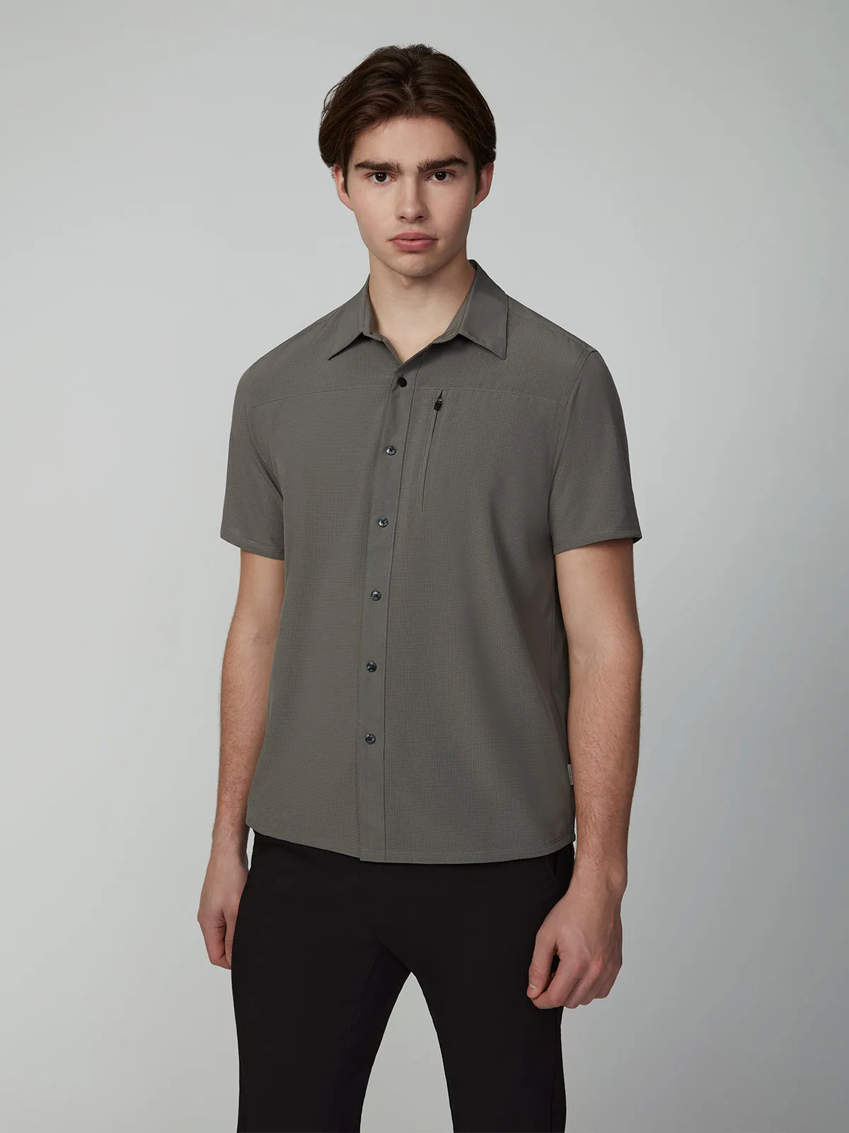 Men's Short Sleeve Textured 4-Way Stretch Shirt