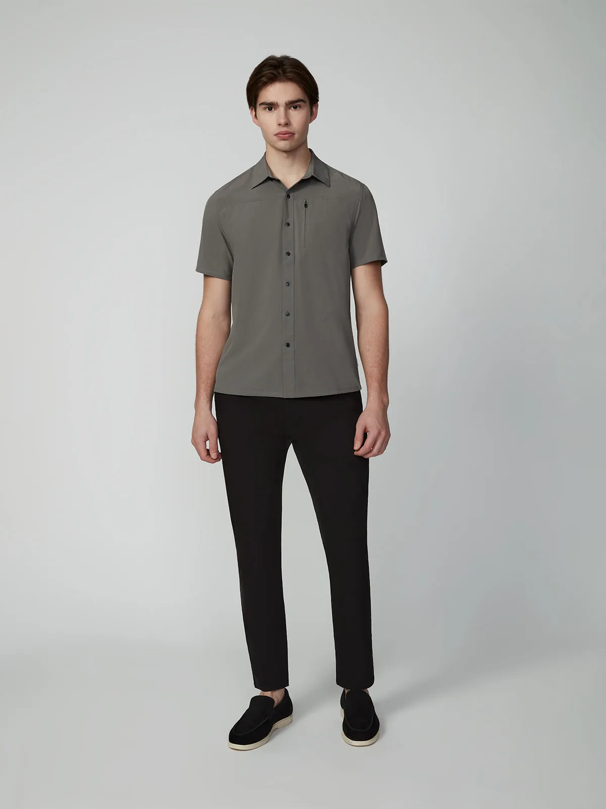 Men's Short Sleeve Textured 4-Way Stretch Shirt
