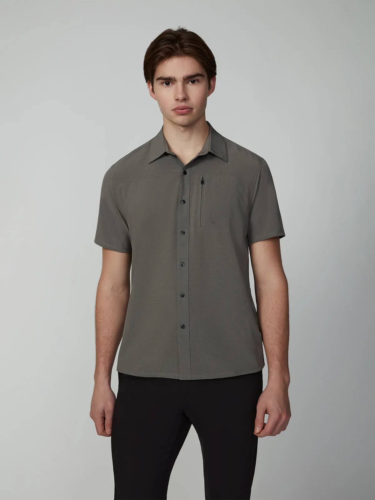 Men's Short Sleeve Textured 4-Way Stretch Shirt