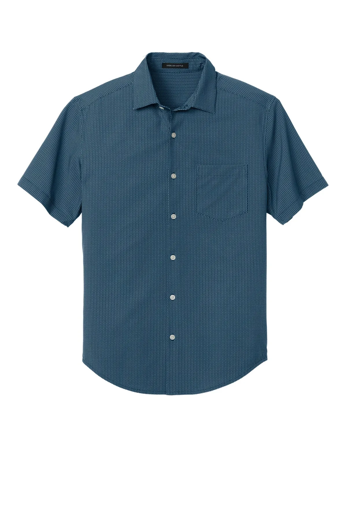 Mercer Mettle Short Sleeve UV Capital Tech Shirt MM2006 Night Navy Dash Print