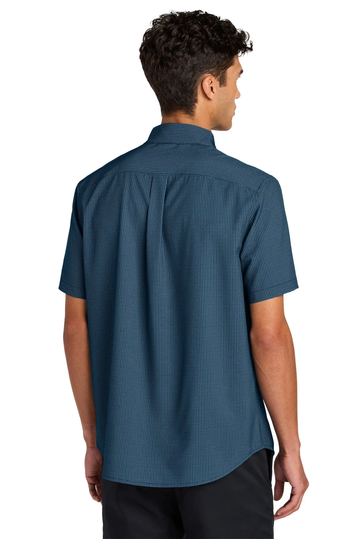 Mercer Mettle Short Sleeve UV Capital Tech Shirt MM2006 Night Navy Dash Print