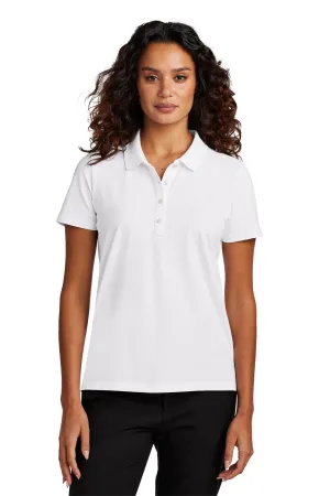 Mercer Mettle Women's Stretch Pique Polo MM1005 White