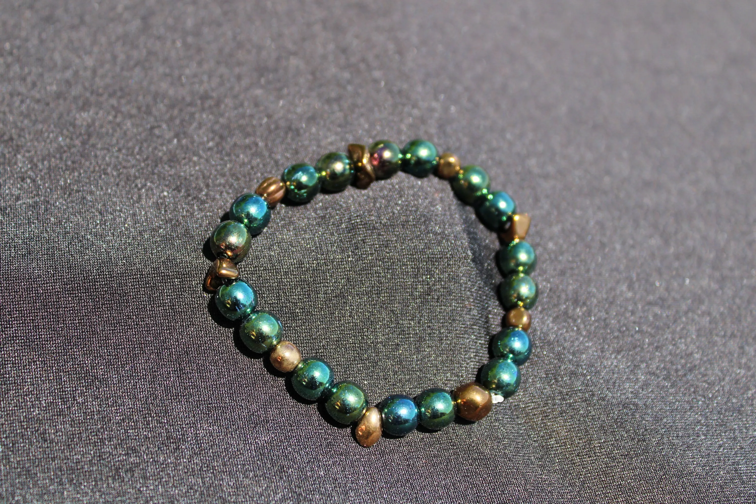 Metallic Green & Bronze Bracelet