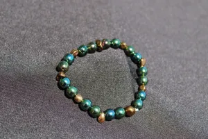 Metallic Green & Bronze Bracelet