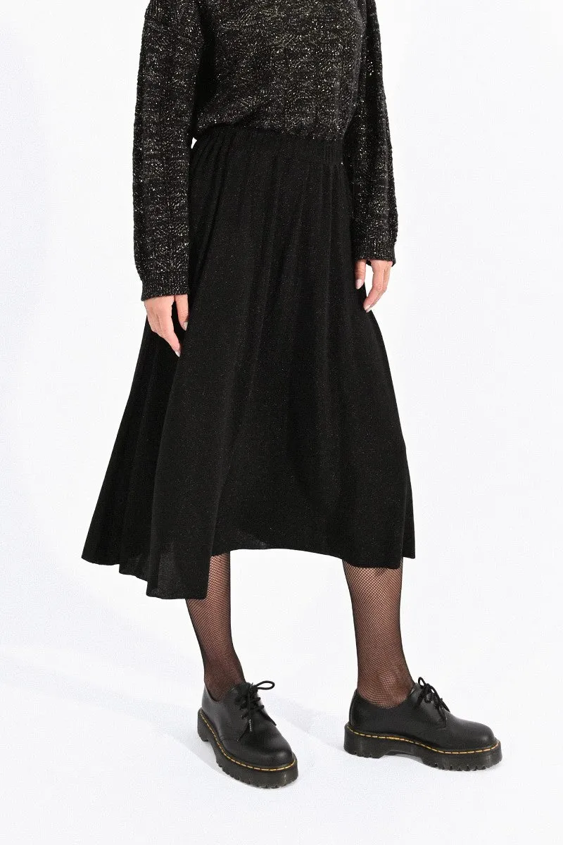 METALLIC MIDI SKIRT