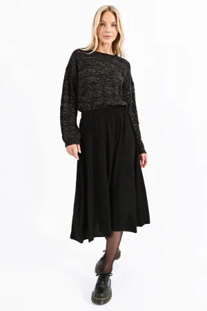 METALLIC MIDI SKIRT