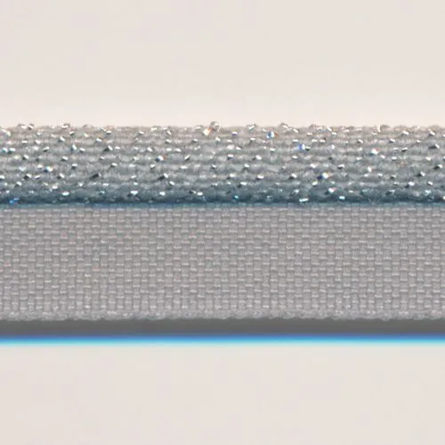 Metallic Stretch Piping (Silver) #49 Charcoal