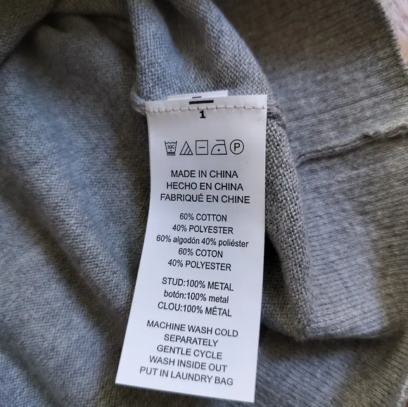 Michael Kors Women's Knit Top Sweaters Size XL Colors Gray Cristal Studded Logo