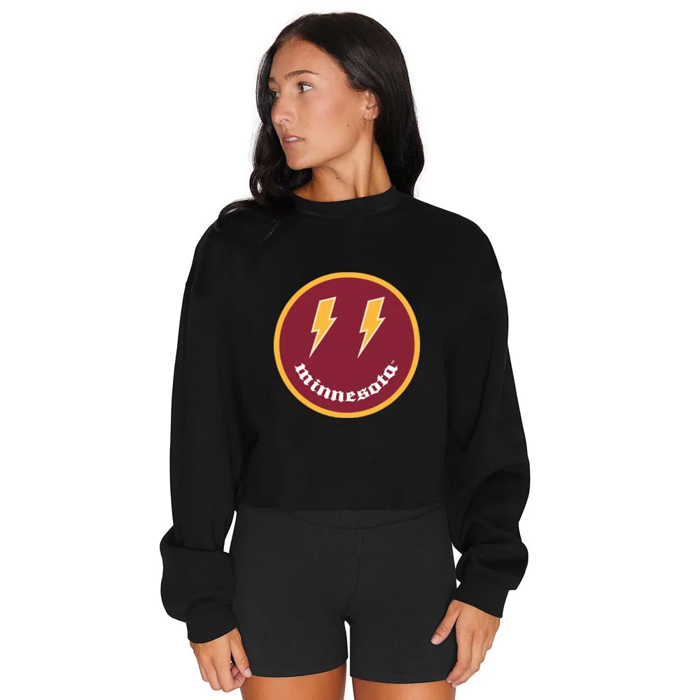 Minnesota Lightning Smile Cropped Crewneck