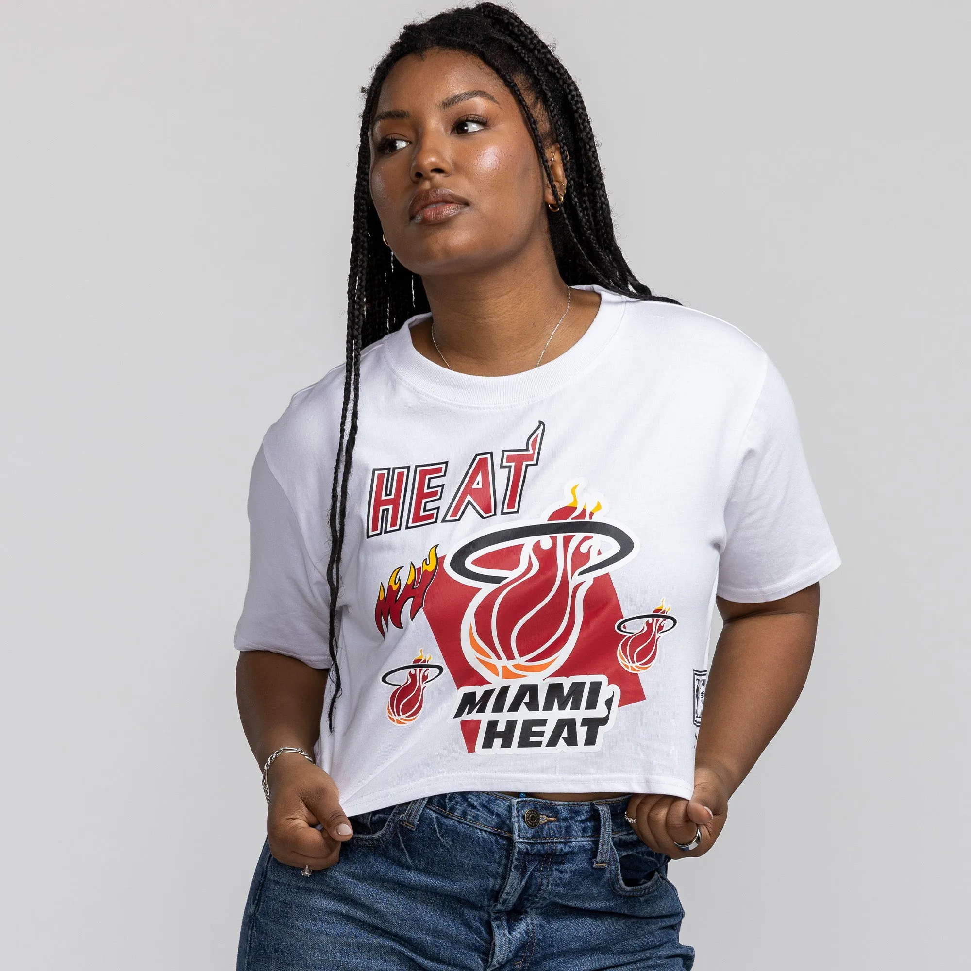 Mitchell & Ness Miami HEAT Graphic Women's Crop Tee