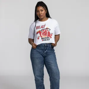 Mitchell & Ness Miami HEAT Graphic Women's Crop Tee