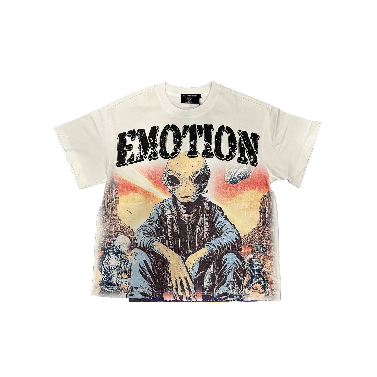 MIXED EMOTIONS White Invasion Tee (White)
