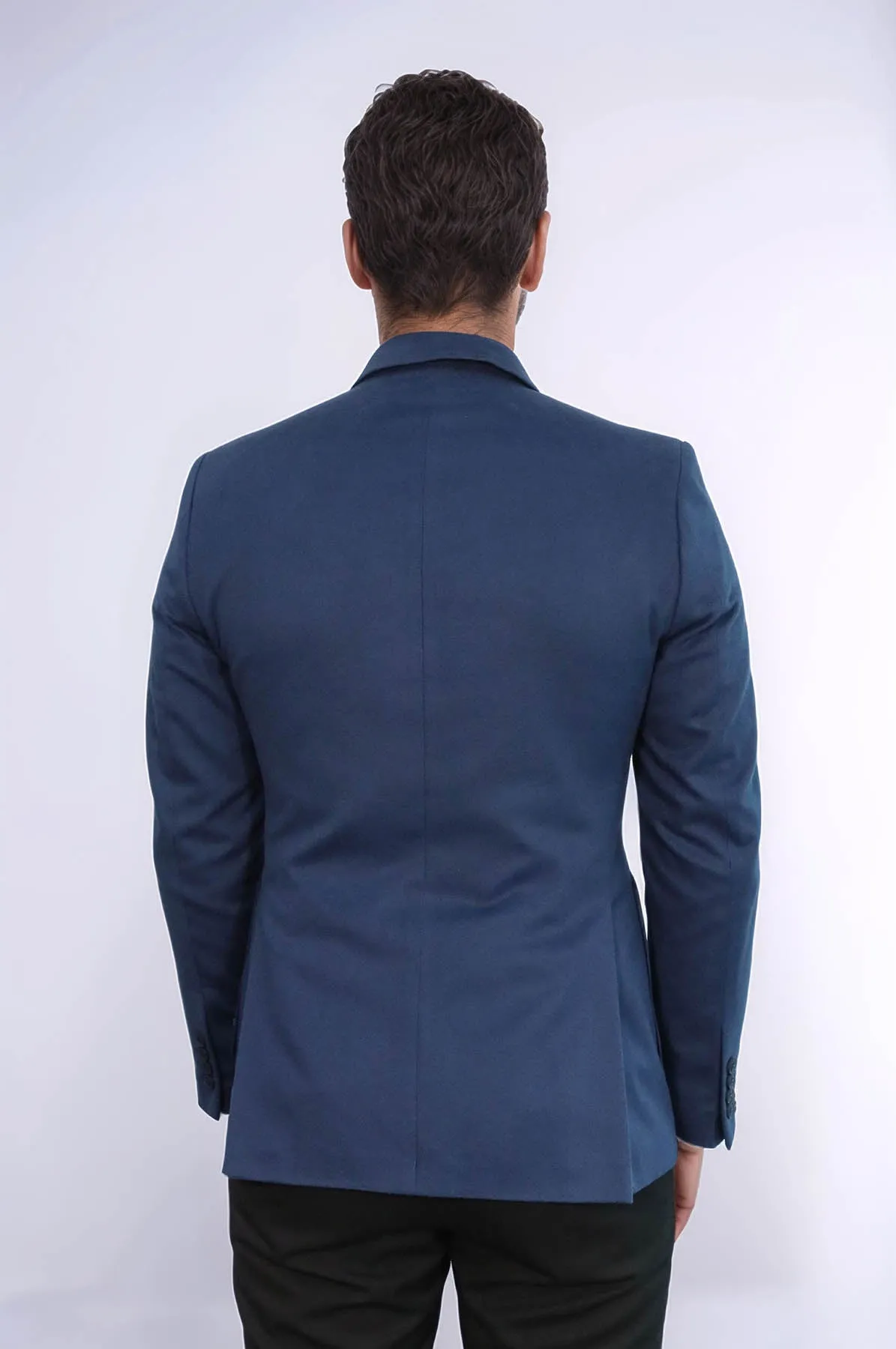 Modeled Slim Fit Navy Blue Jacket | Wessi - Wessi