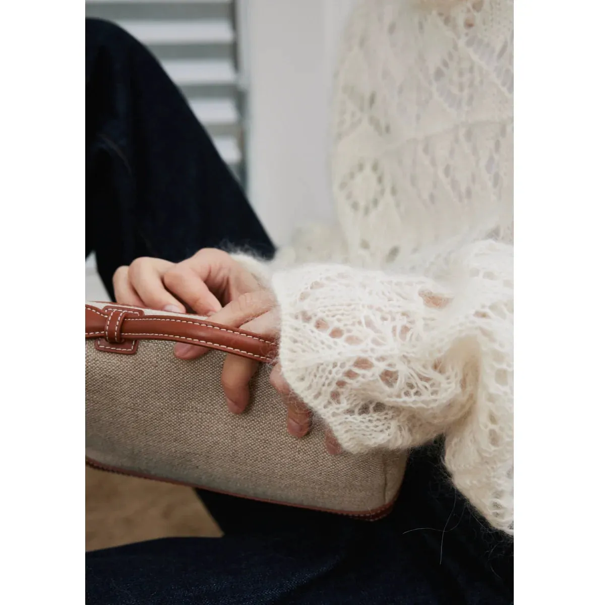Mohair Lace Knit Sweater
