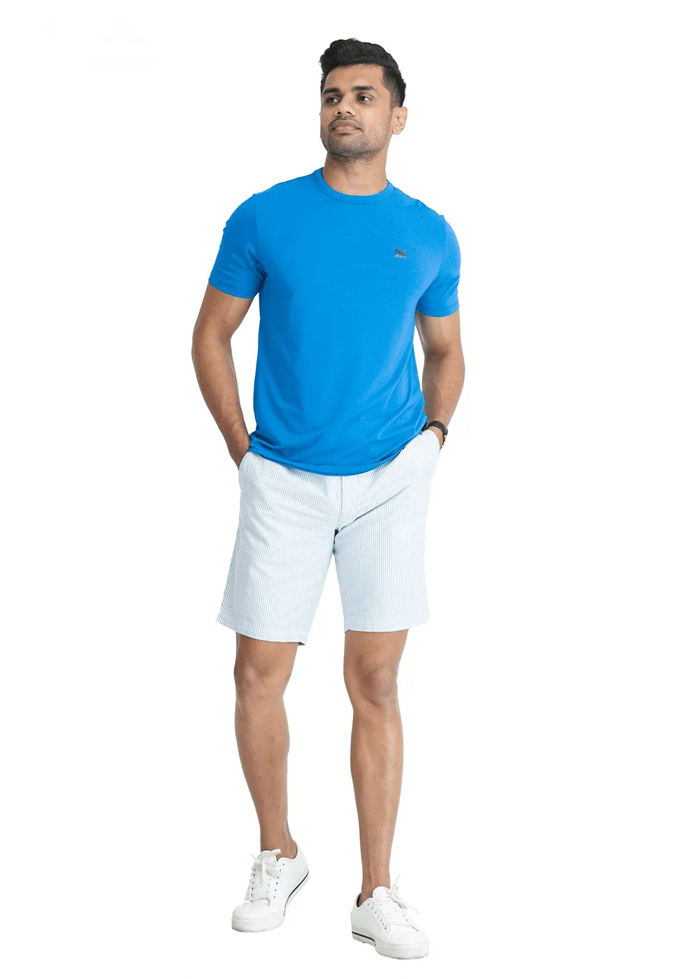 Moose Comfort Fit Crew Neck T Shirt - Airy Blue