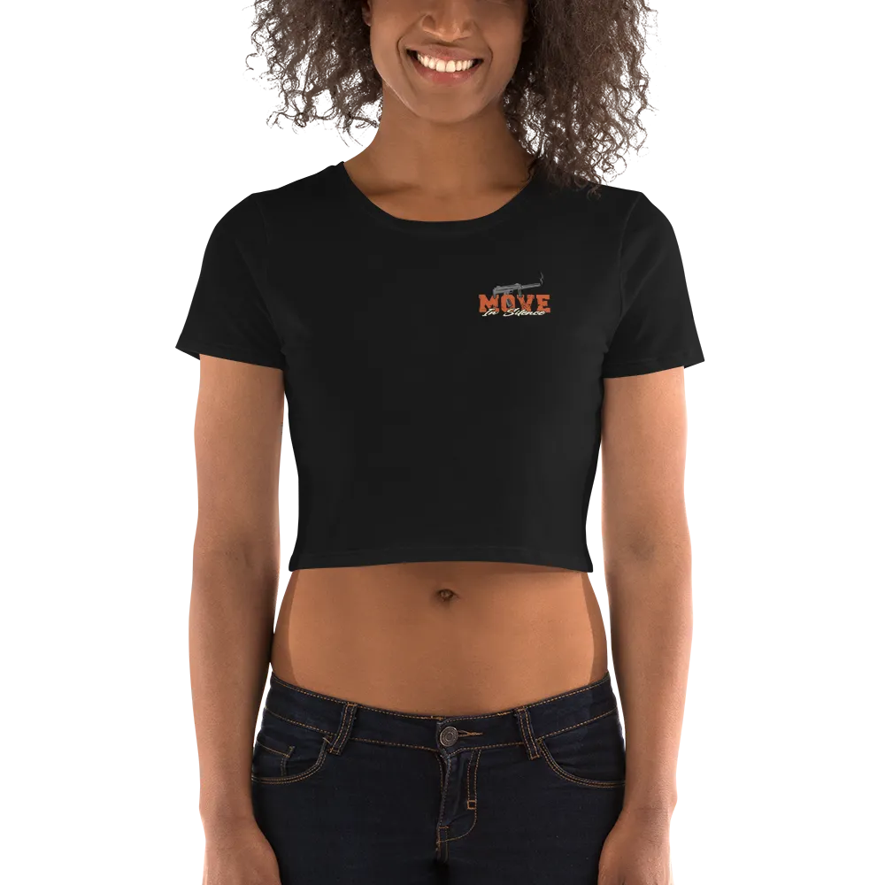 Move In Silence Ladies Crop Top Tee