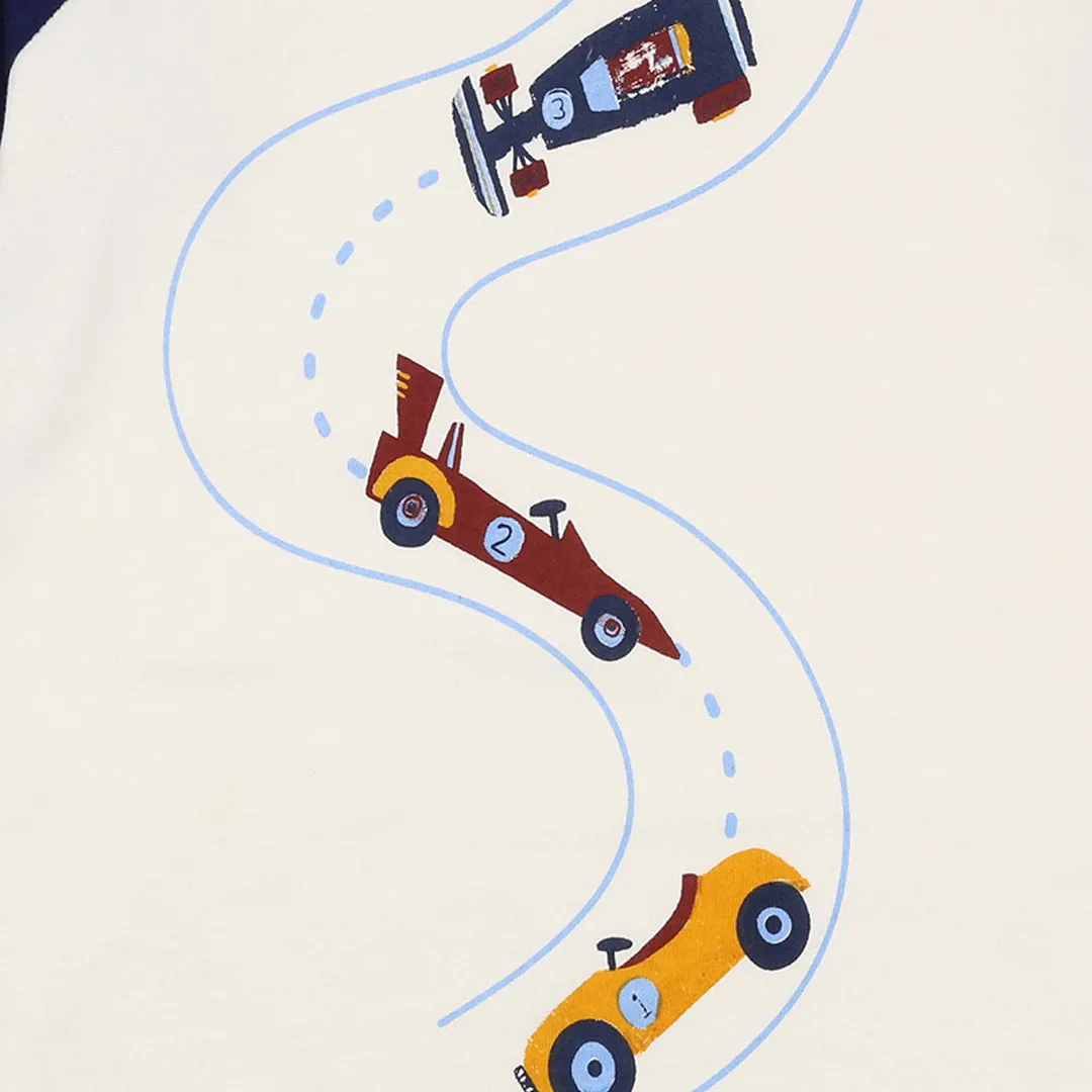 Multicoloured Car Print Top