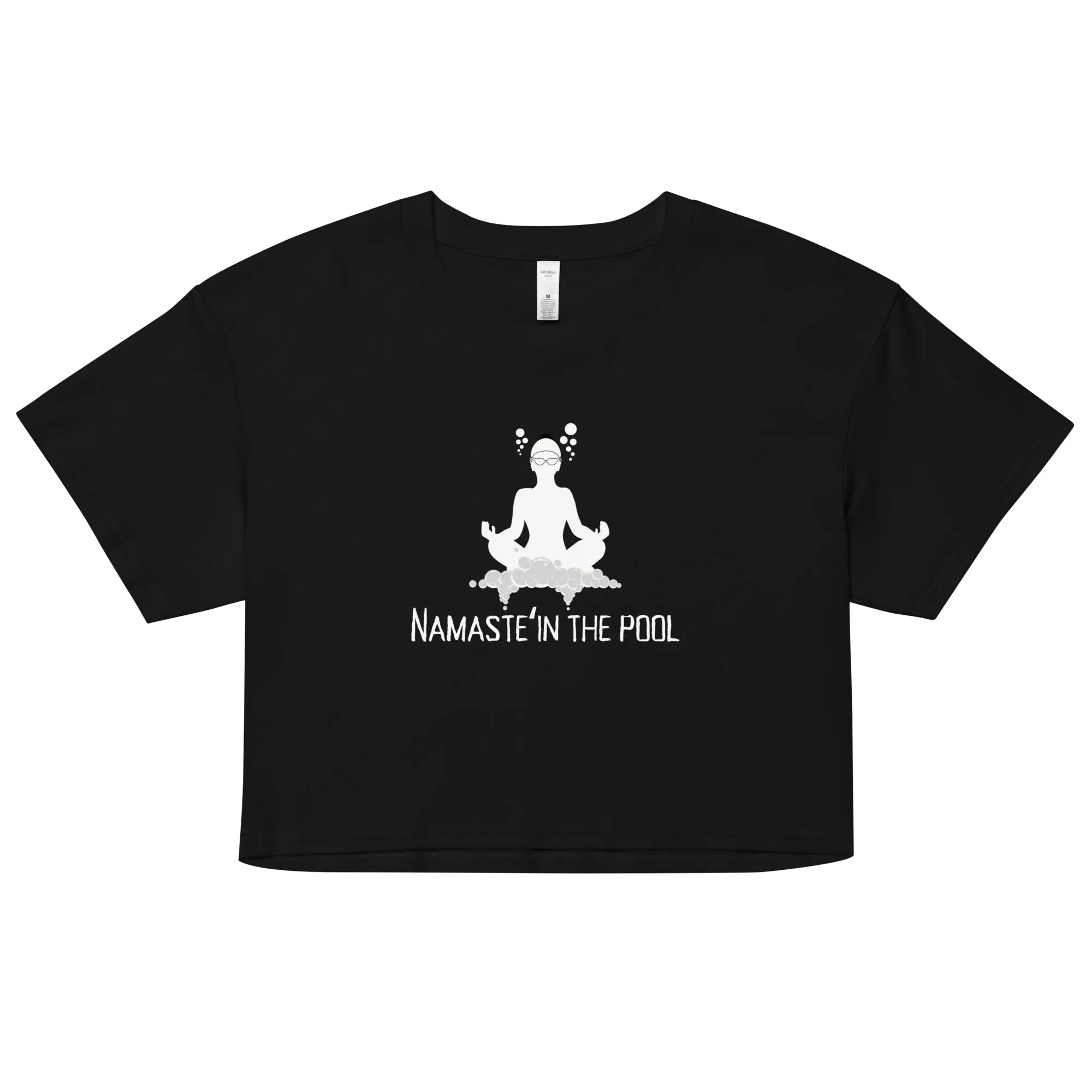 Namaste In The Pool Women’s Cotton Crop Top