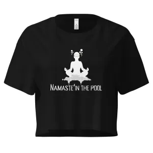 Namaste In The Pool Women’s Cotton Crop Top
