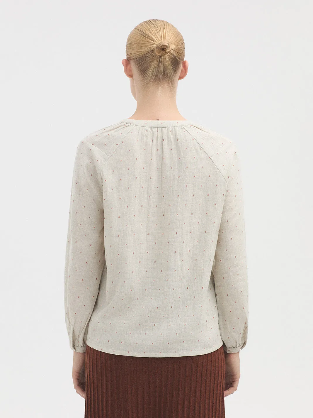 Nice Things Jacquard Cotton Shirt - Jacquard Spot