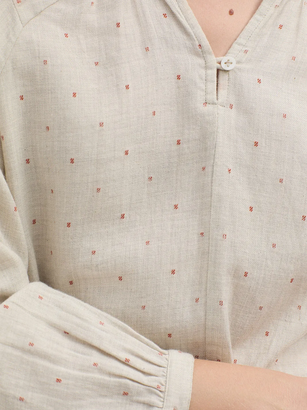 Nice Things Jacquard Cotton Shirt - Jacquard Spot