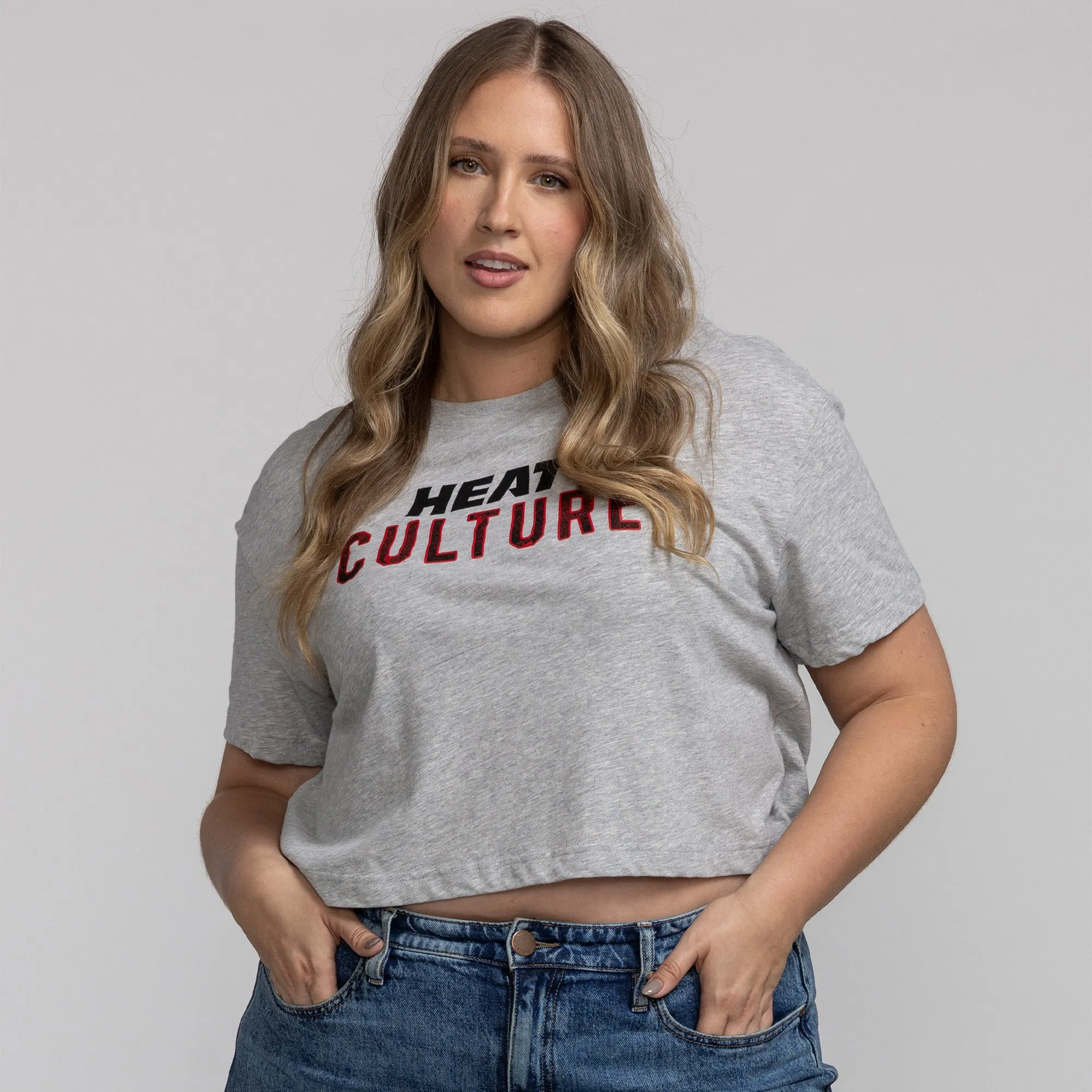 Nike HEAT Culture: Blood Red Grey Women's Crop Tee