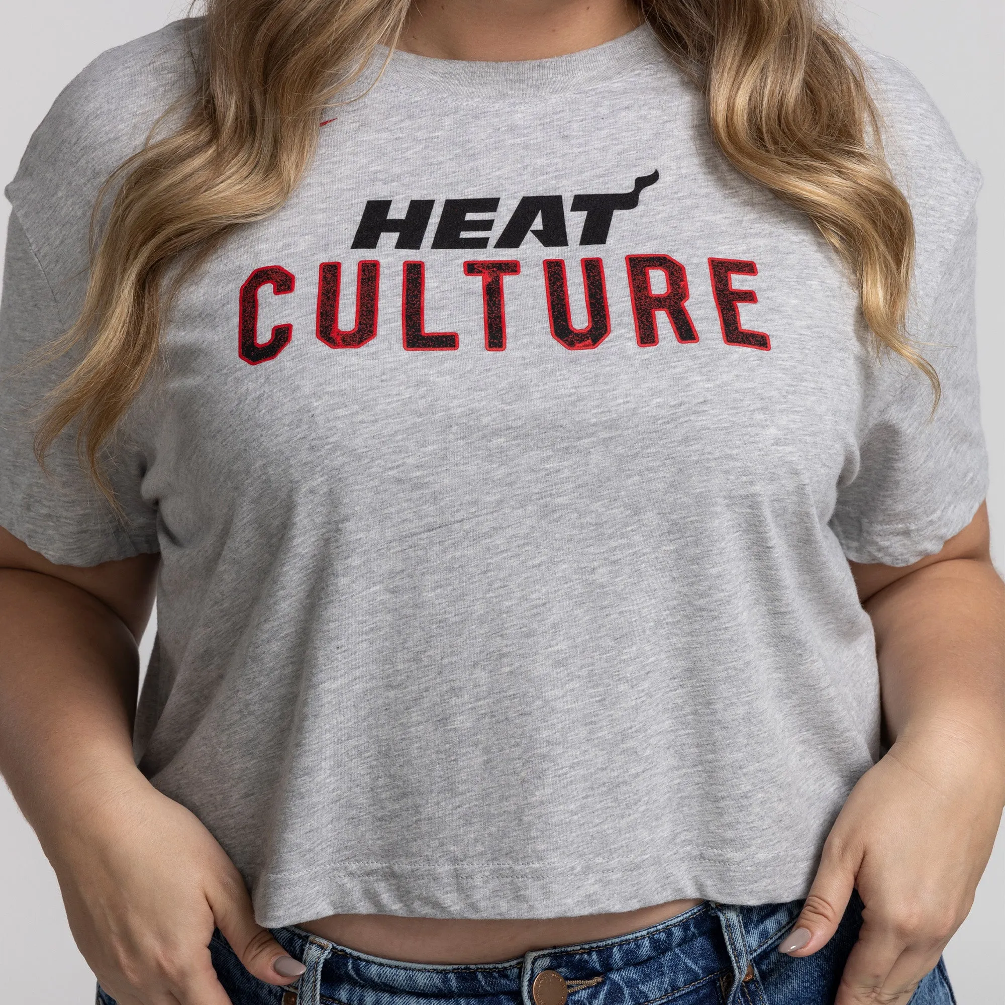 Nike HEAT Culture: Blood Red Grey Women's Crop Tee