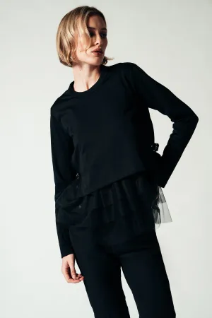 NOIR KEI NINOMIYA | PONTE LONG SLEEVE TOP