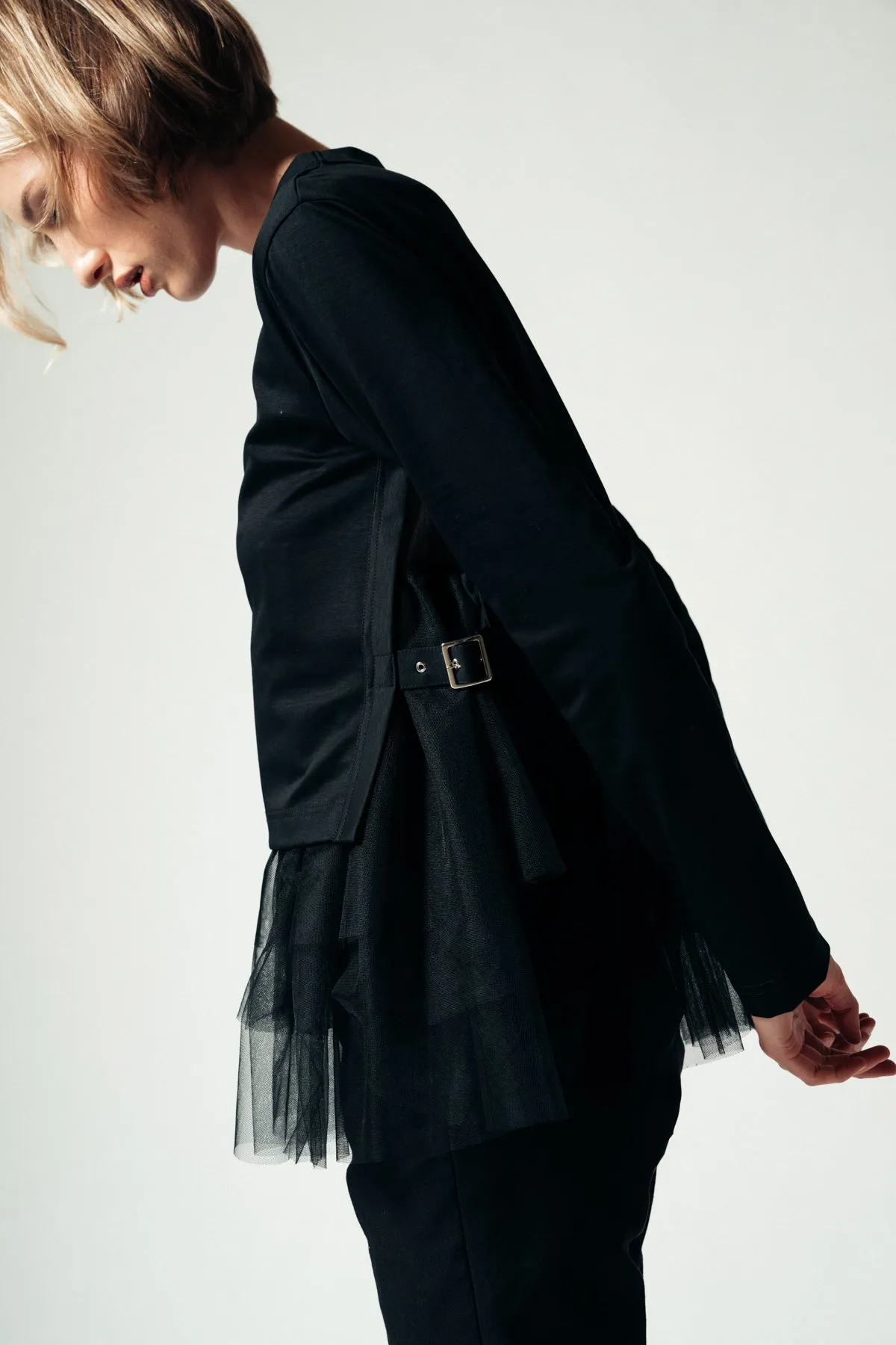 NOIR KEI NINOMIYA | PONTE LONG SLEEVE TOP
