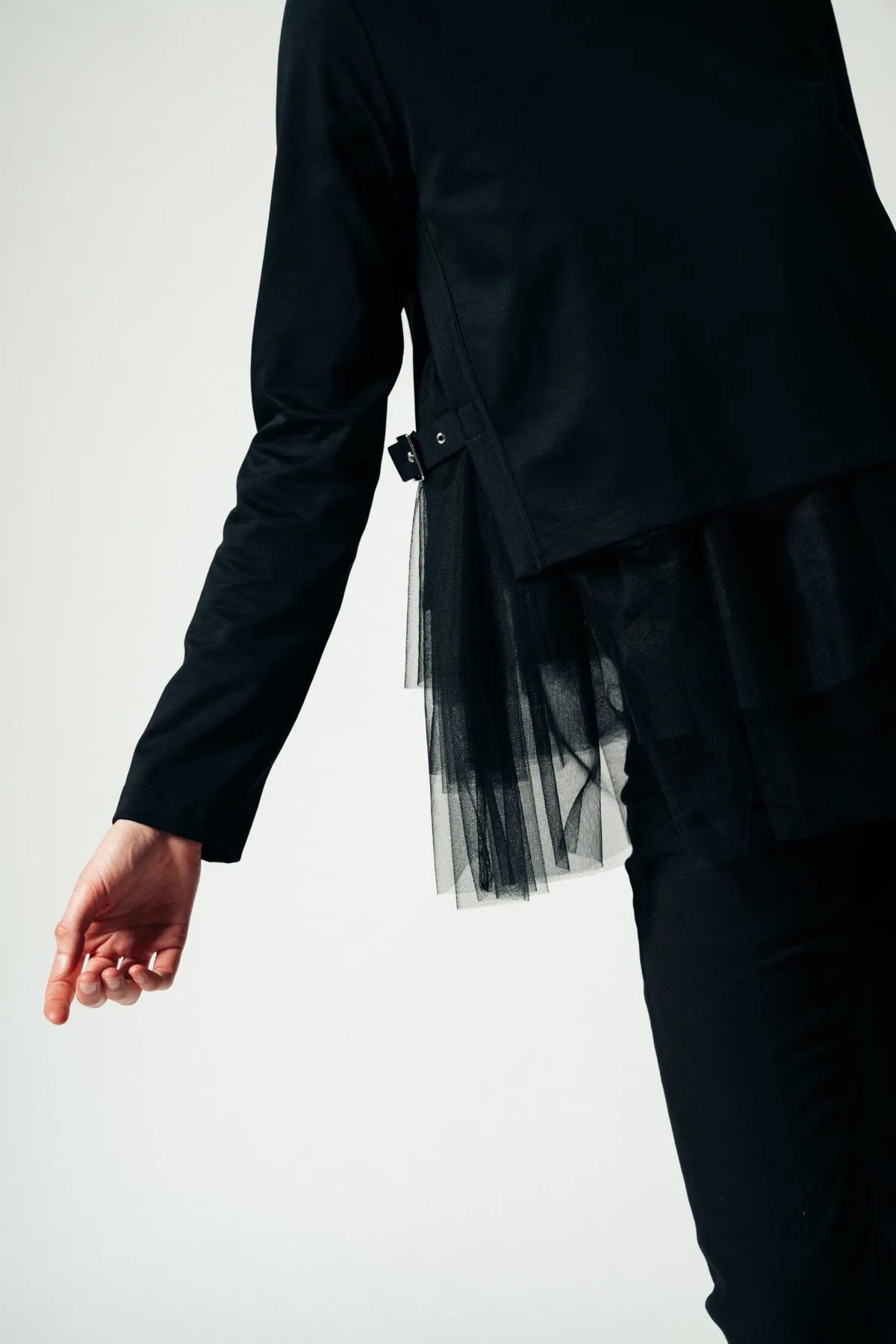 NOIR KEI NINOMIYA | PONTE LONG SLEEVE TOP