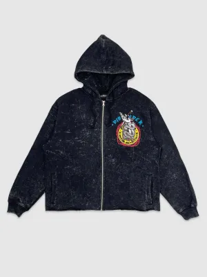 NOR-GN4094-Have Heart Full Zip Crop Hoodie