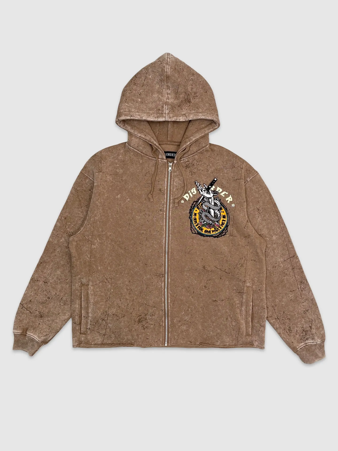 NOR-GN4094-Have Heart Full Zip Crop Hoodie