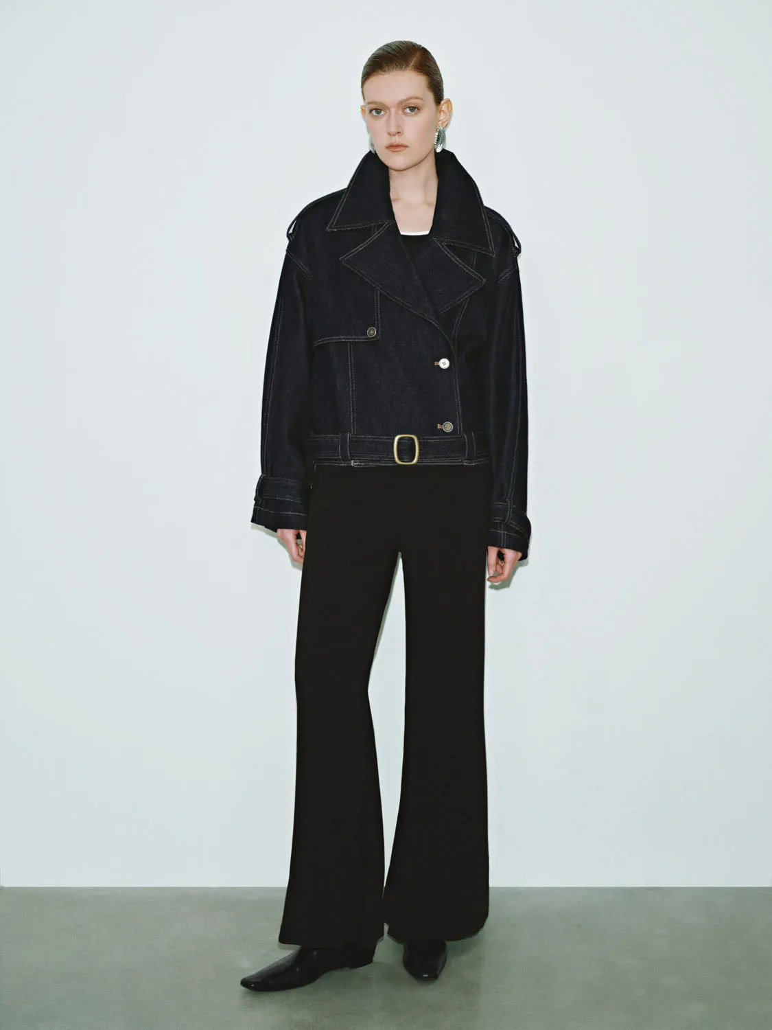 Notched Collar Denim Jackets