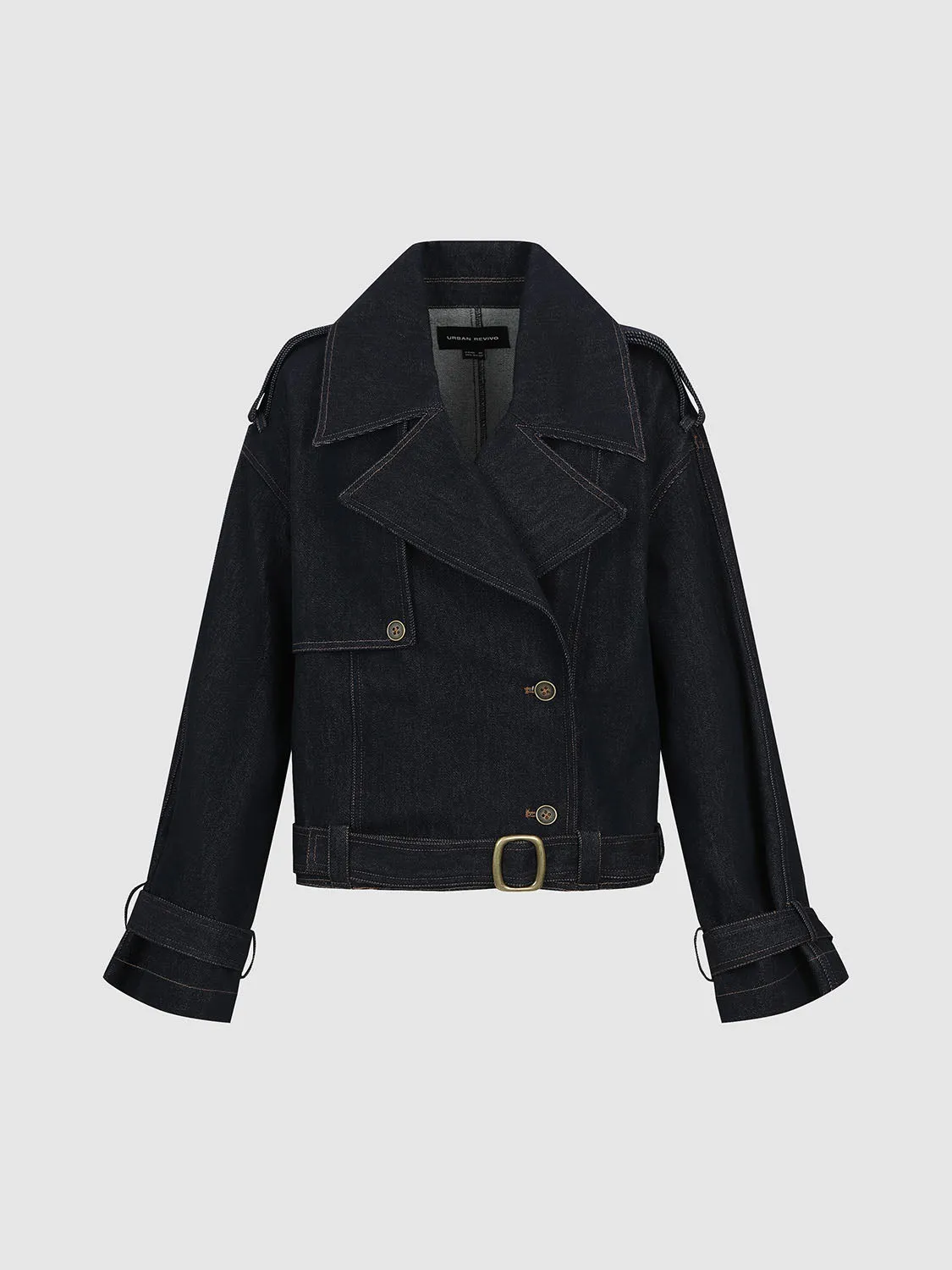Notched Collar Denim Jackets