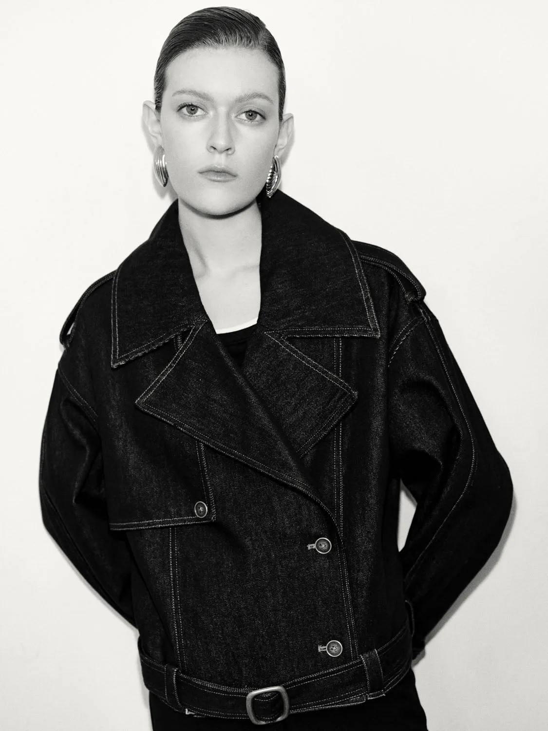 Notched Collar Denim Jackets