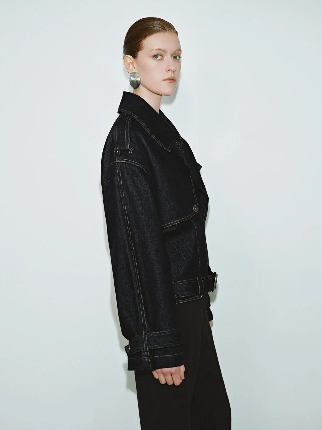 Notched Collar Denim Jackets
