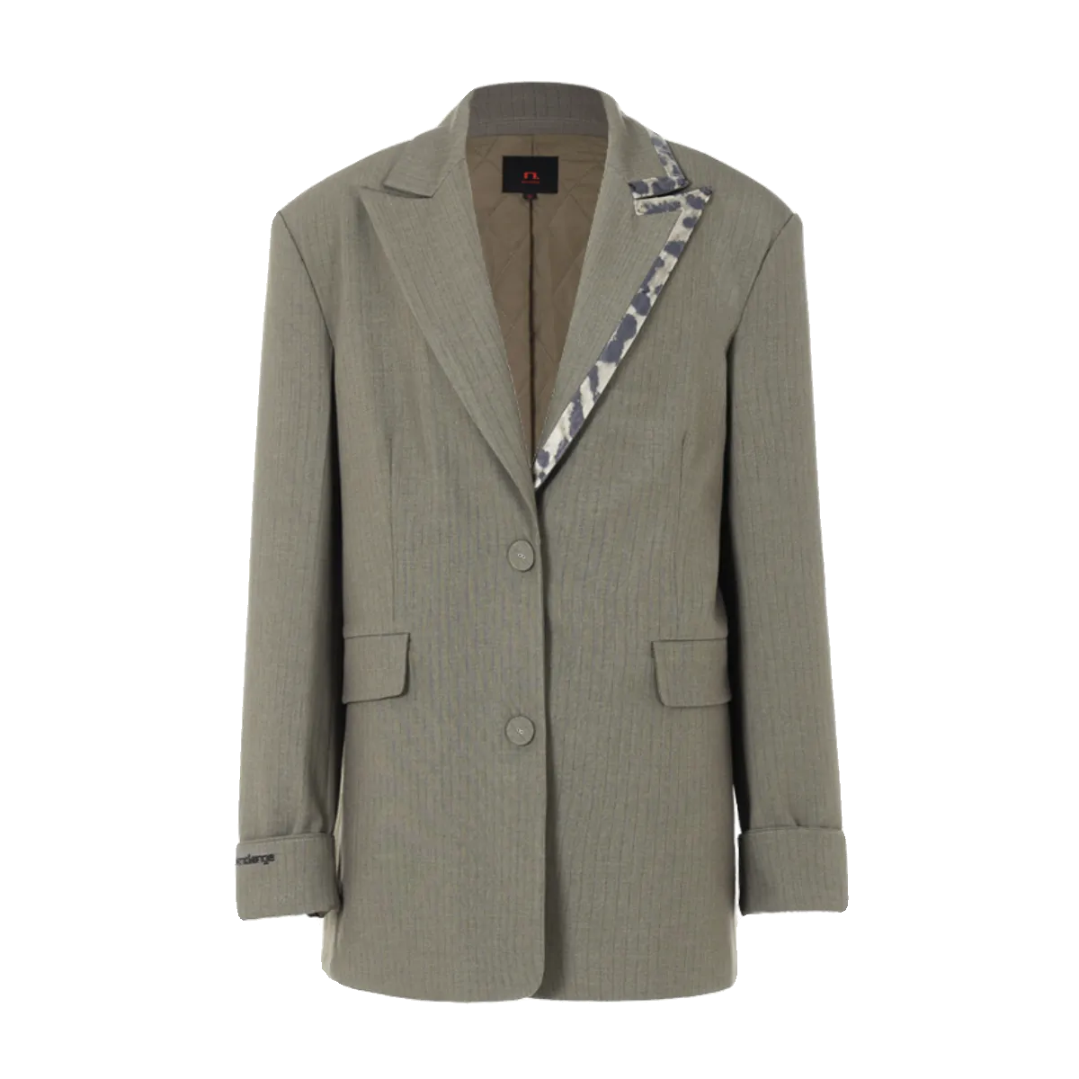 Olive Leopard Accent Blazer