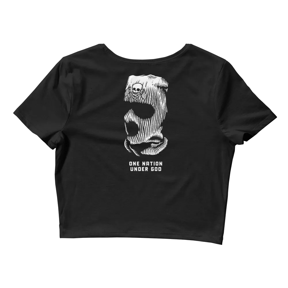 One Nation Under God Ladies  Crop Tee