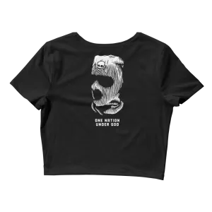 One Nation Under God Ladies  Crop Tee